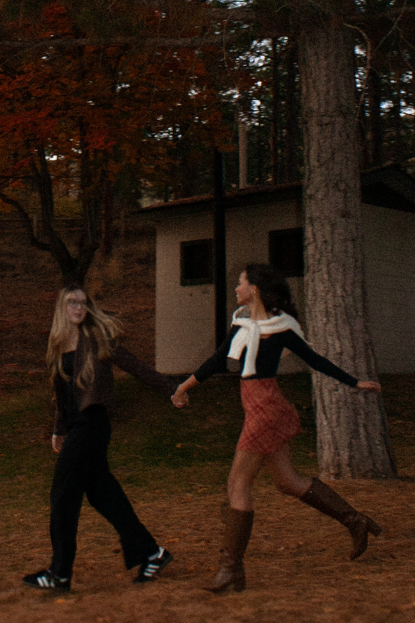 Holding hands walking - Kelowna