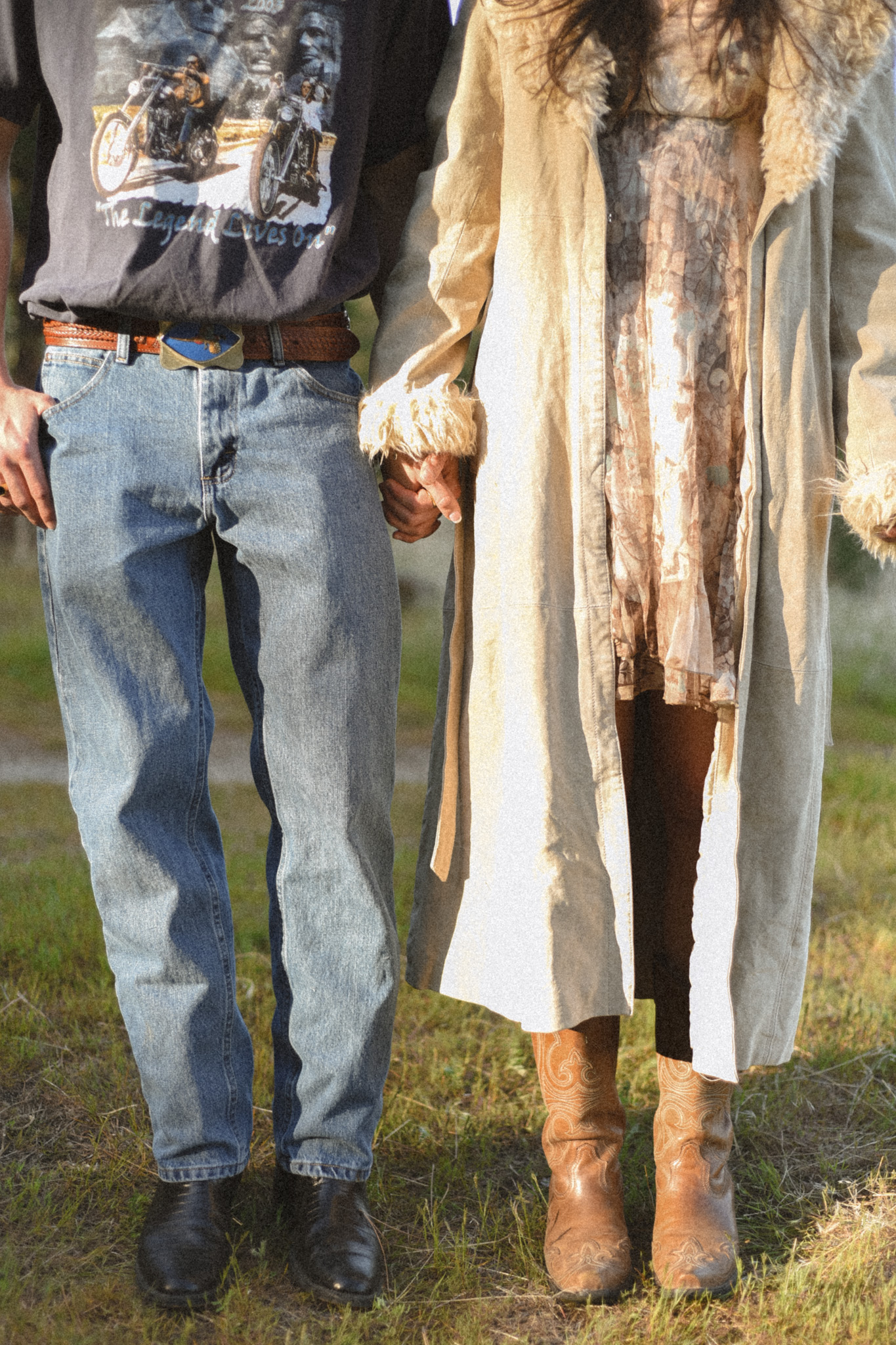 Bottom half of two people 