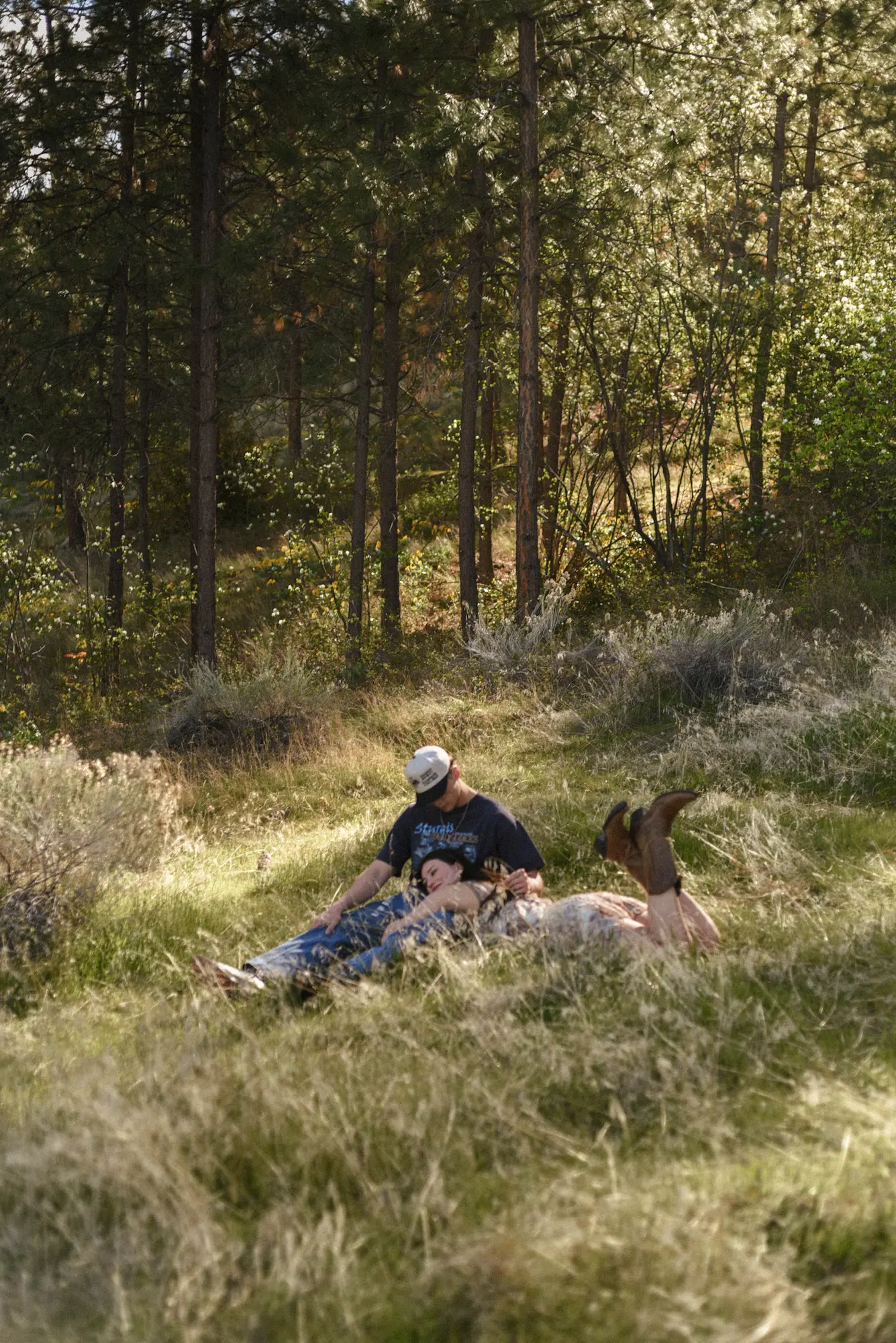 Couple laying down 