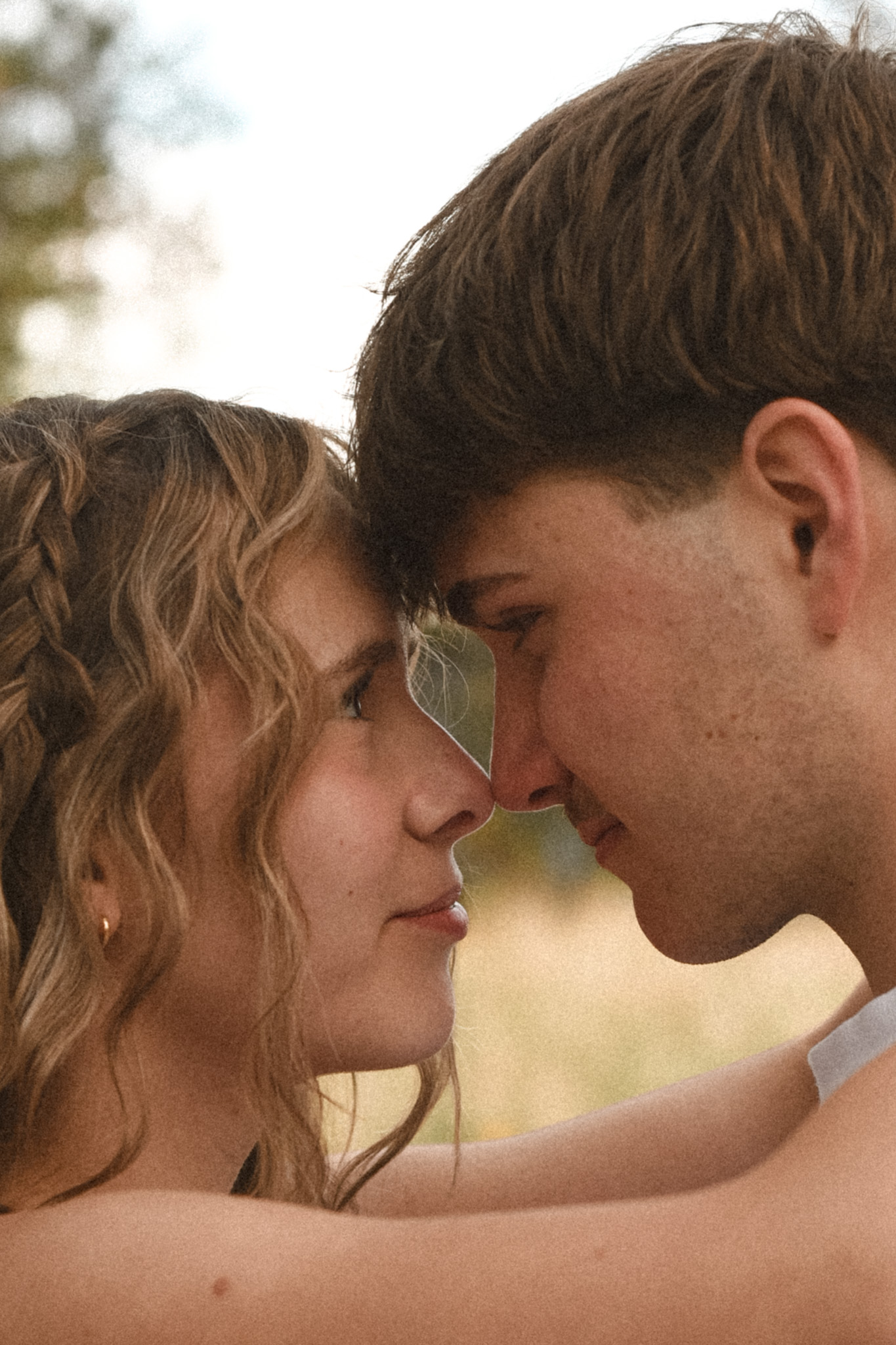 Couple about to kiss